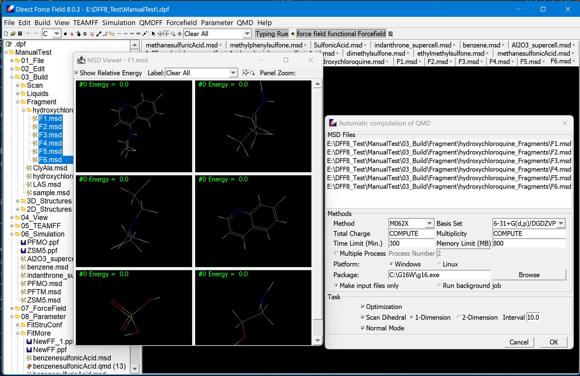 training set and computation